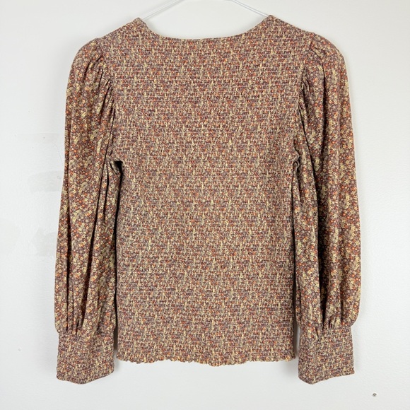 Nation LTD Pepper Smocked Romance Blouse Puff Sleeve Boho Cottagecore - Picture 5 of 8